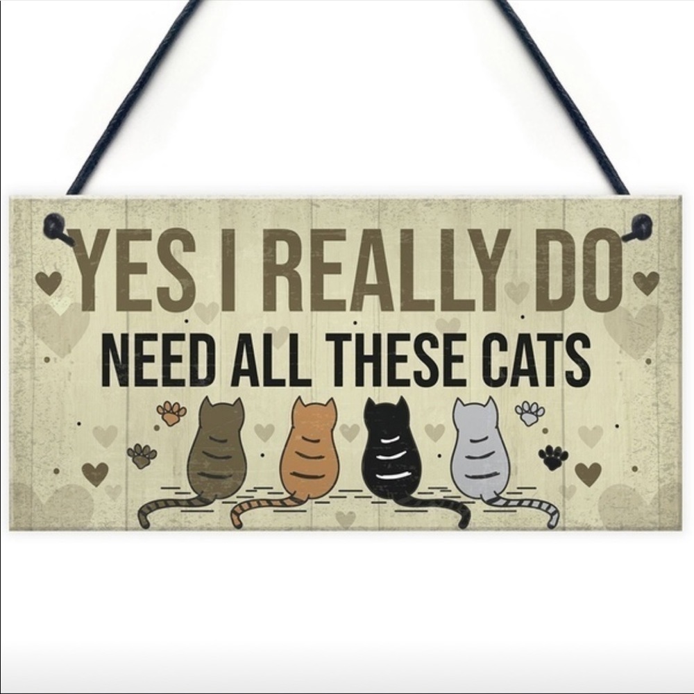 Wooden Cat Lover Sign 20% Off